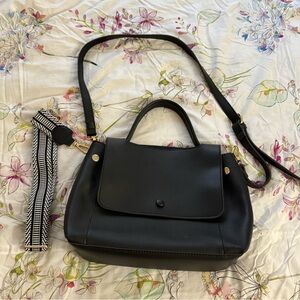 Black Vegan Leather Tote
